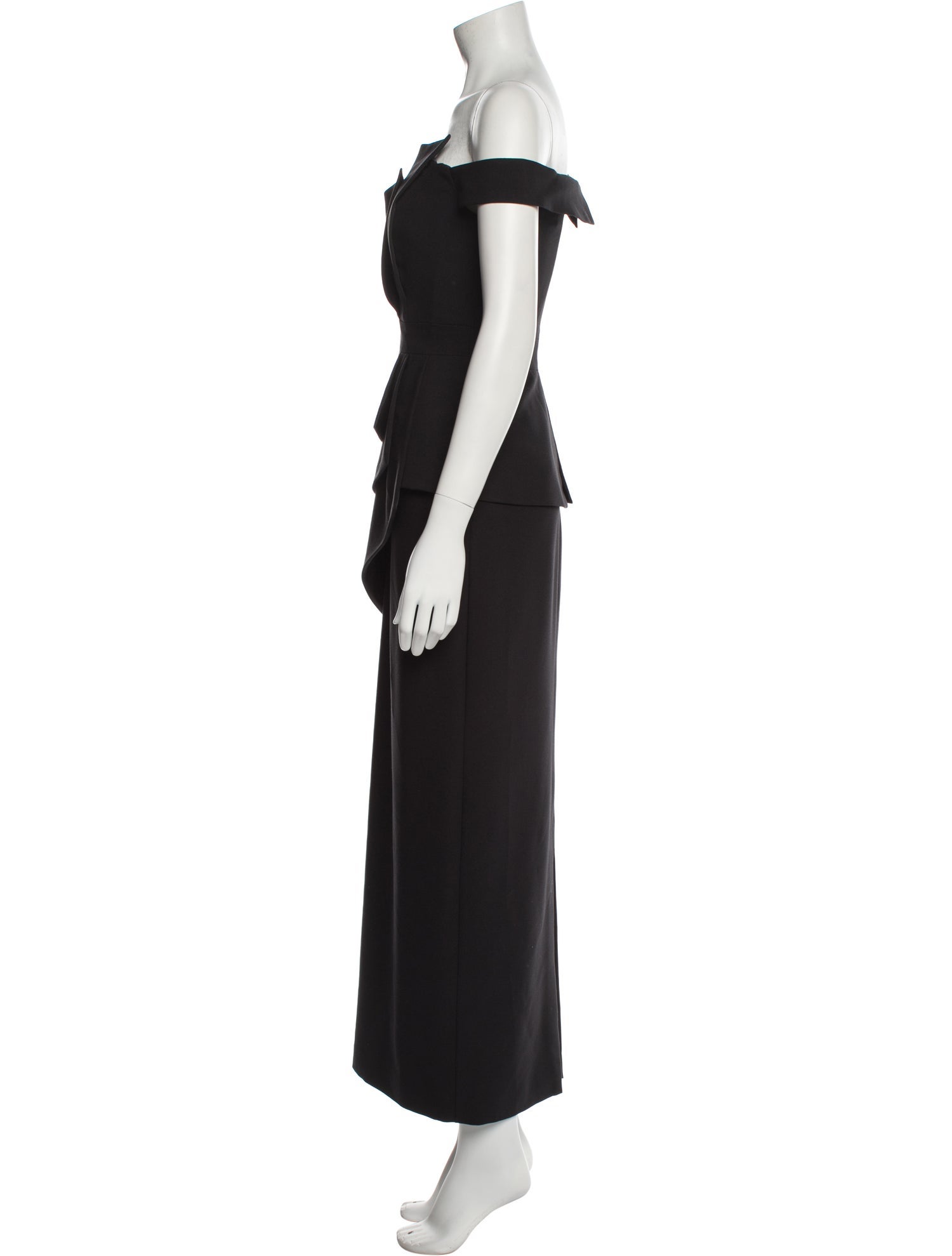 Black Halo Eve by Laurel Berman Square Neckline Long Dress